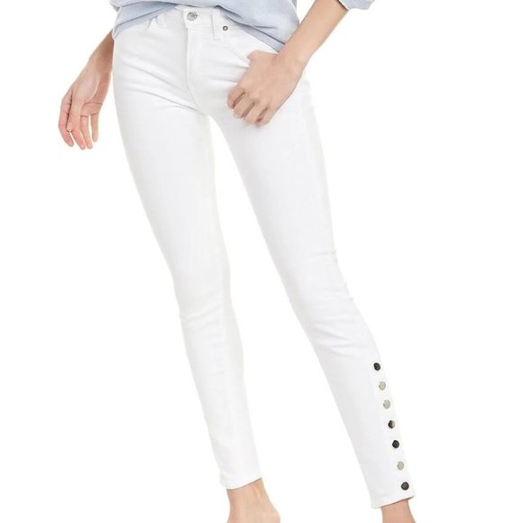 Women's Veronica Beard Kate High Waist Skinny Jeans Size 27 White
